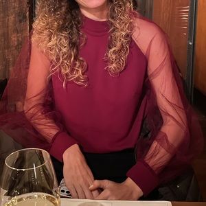 See Through Sleeves Top